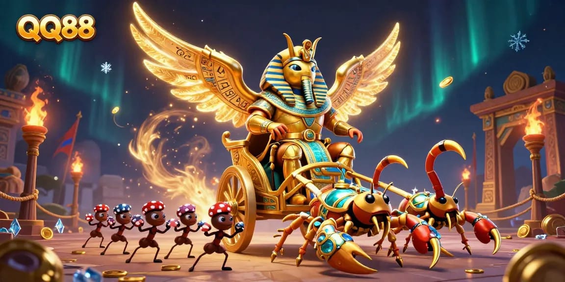 Engage in thrilling gameplay with QQ88 through a vibrant casino scene featuring captivating characters.