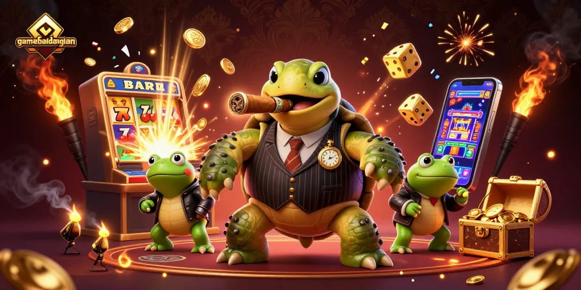 Engage with the thrilling gamebaidangian experience, featuring iconic characters and jackpot symbols in a vibrant casino scene.