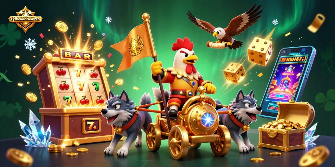 Experience thrilling jackpots with tylekeonhacai-vn's vibrant 3D casino scene overflowing with excitement.