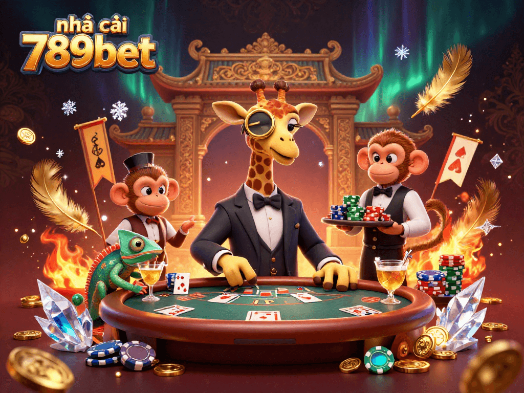 Engage with nhà cái 789bet and enjoy a vibrant gaming adventure illustrated with lively characters.