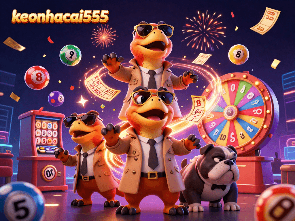 Engage in thrilling gaming with keonhacai555 as three raptors cleverly attempt VIP casino entry.