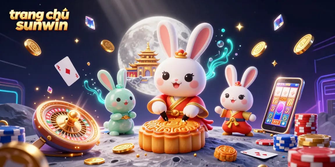Experience the excitement of trang chủ sunwin with a vivid casino-themed illustration filled with luck and fortune.