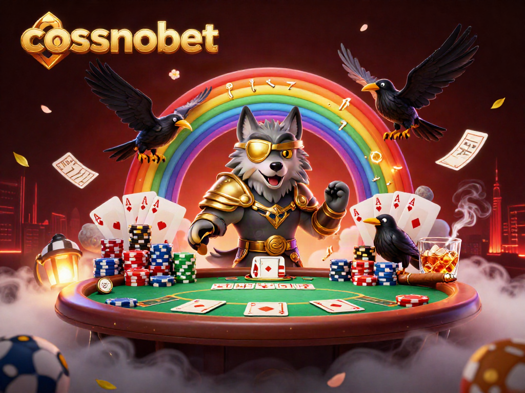 Engage with cosmobet through a captivating scene of mythical characters and dynamic sports betting elements.