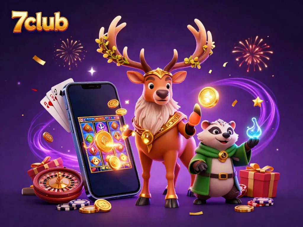 Experience engaging gameplay with the dynamic 7club slot game, featuring vibrant visuals and flying coins.