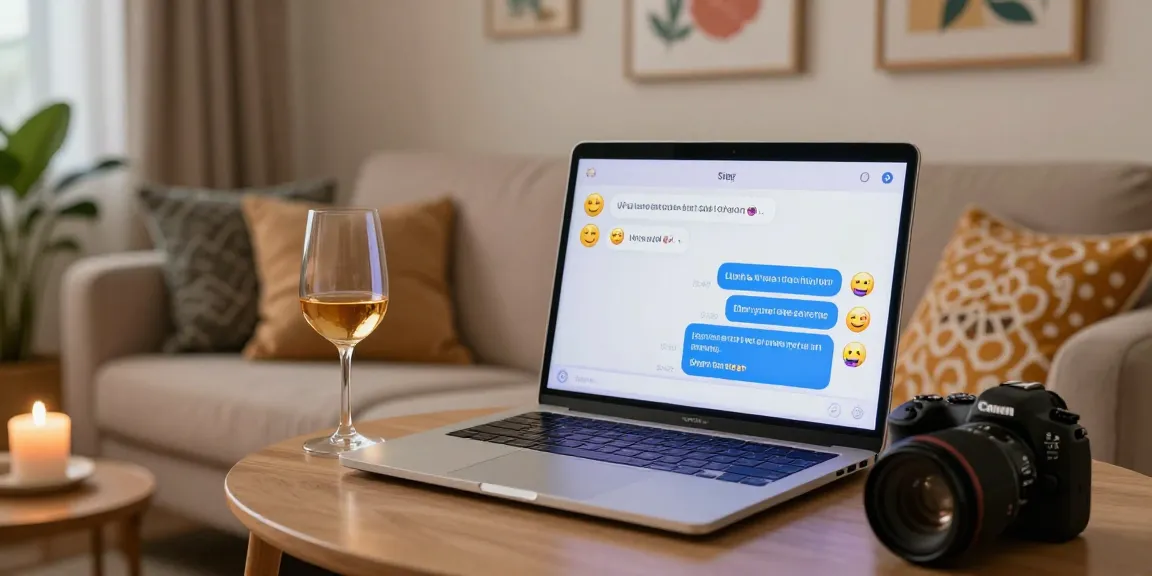 Engaging with ai sluts in a cozy home chat setup.