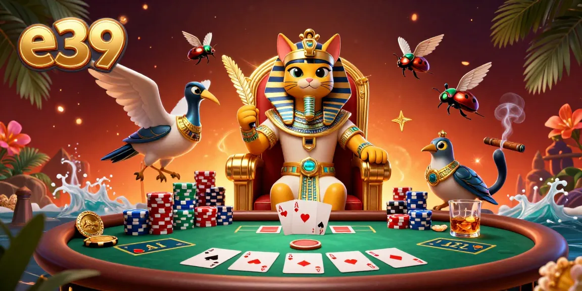 Experience thrilling poker action with the e39 Egyptian pharaoh cat and dynamic elements