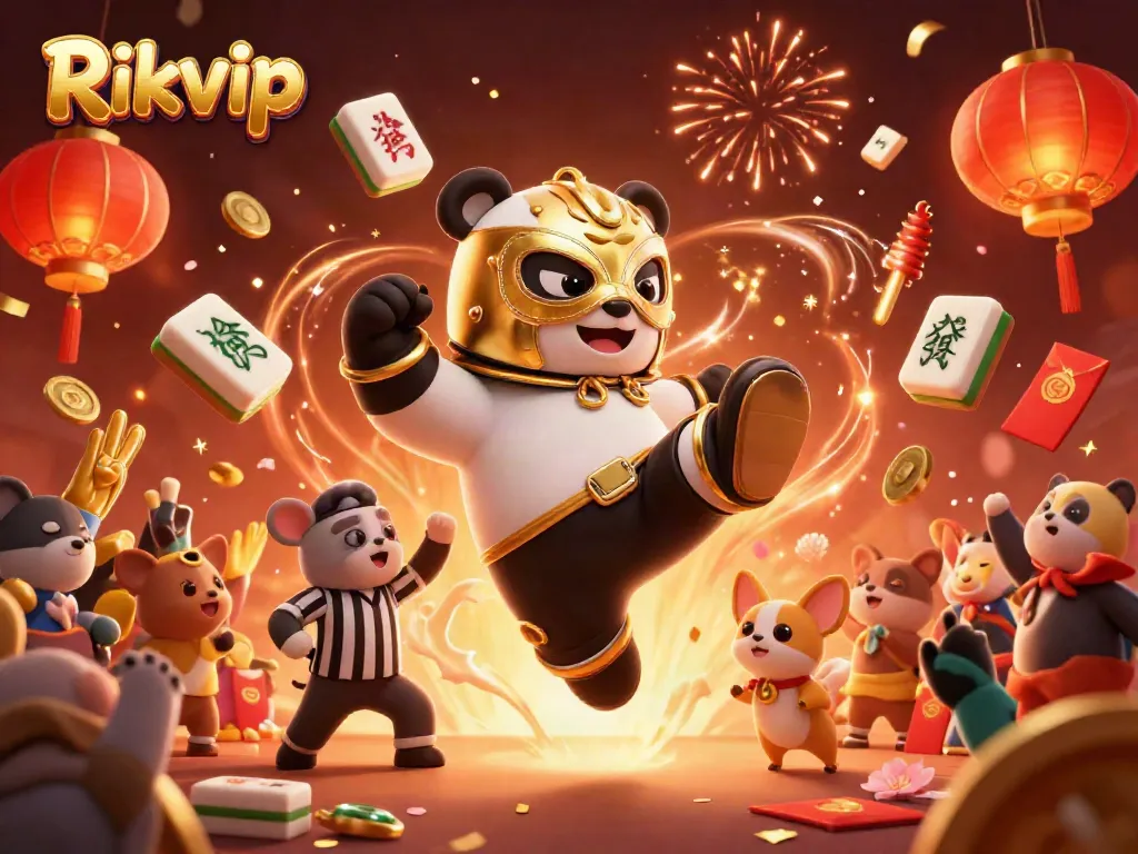 Experience the thrill of Rikvip with a dynamic 3D scene of exciting animal characters in action.