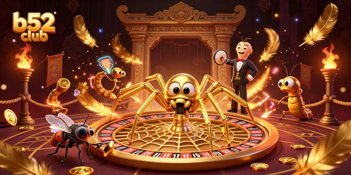 Experience the thrill of betting at b52 club with a dynamic roulette web and lively characters.