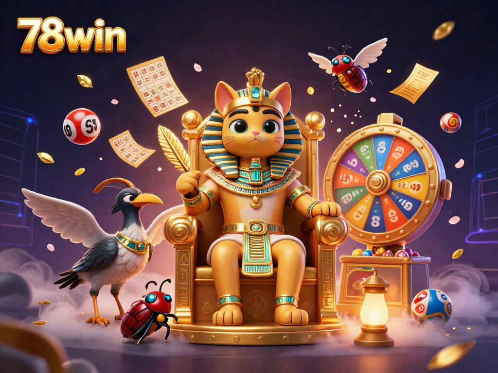 Experience the thrill of gaming with 78win's vibrant lottery action illustrated in vivid detail.