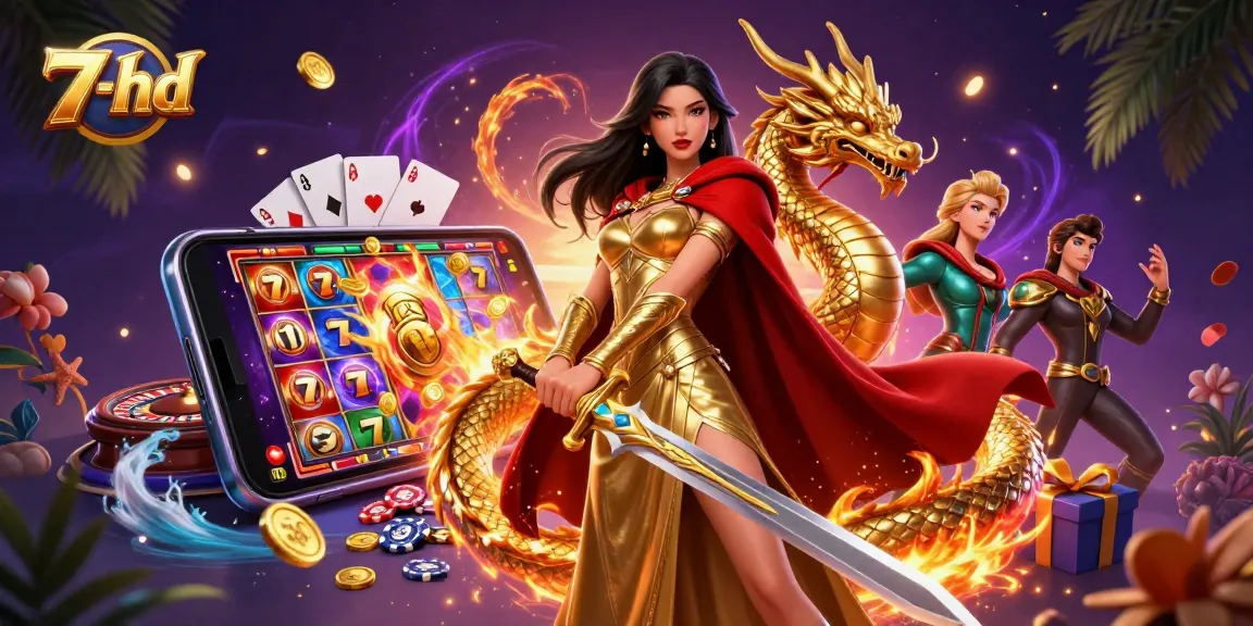 Engage in thrilling gameplay with 7-hd's slot machines and dynamic casino elements.