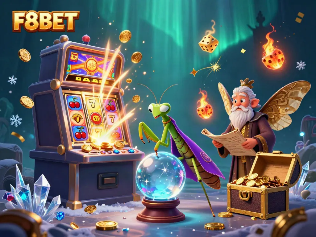 Experience F8BET's thrilling world of games with a colorful, dynamic casino scene.