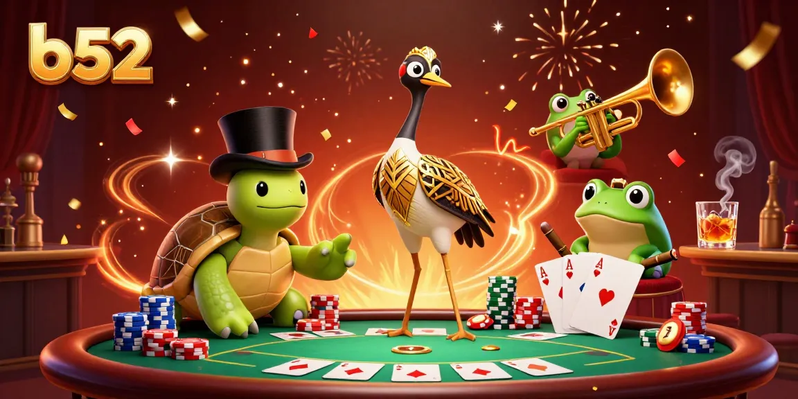 Experience thrilling gameplay with b52 amidst vibrant casino characters and dynamic gaming elements.