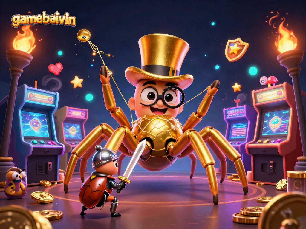 Experience gamebaivin's thrilling world with vibrant characters and casino-themed elements in action.