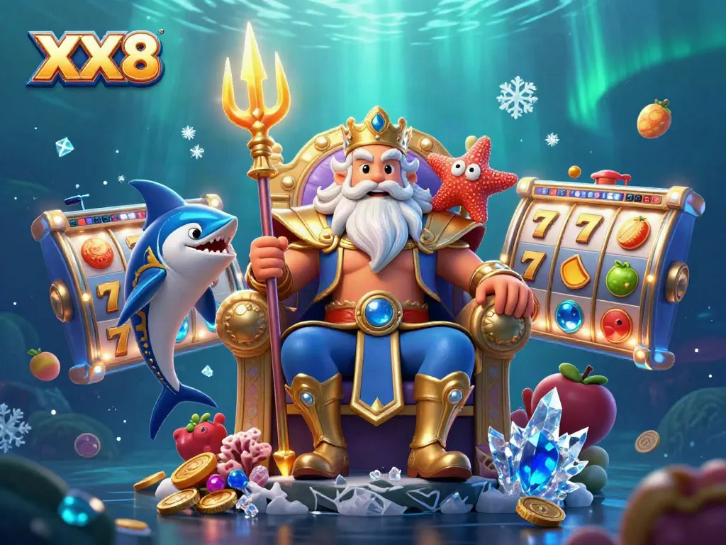 Spin the reels of XX8 casino with Neptune and friends in a vibrant underwater kingdom.