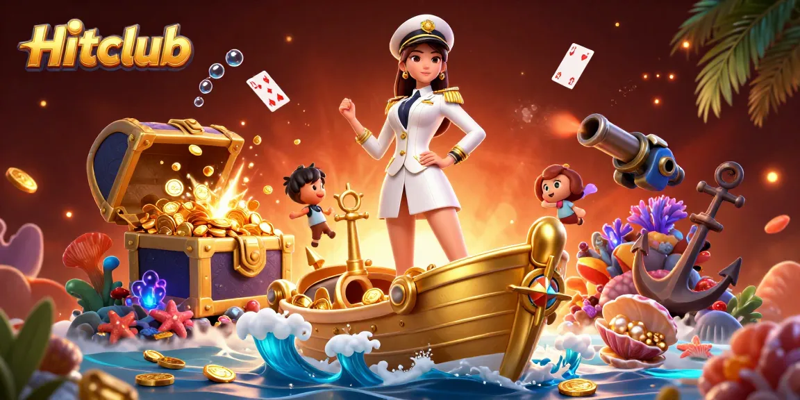 Experience the thrill of gambling at Hitclub with vibrant 3D casino-themed illustration featuring giant gold coins and exciting game elements.