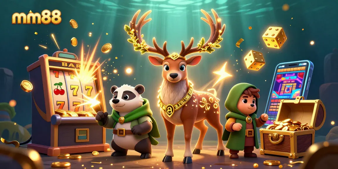 Experience thrilling slot wins with mm88's vibrant 3D casino adventure featuring exciting game elements.