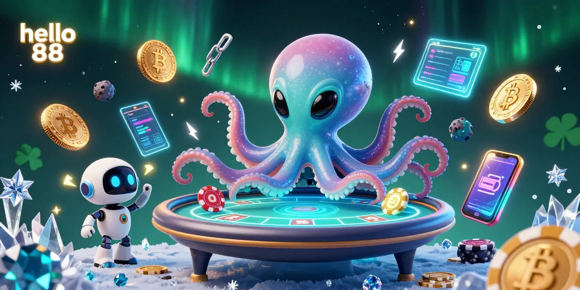 Play exciting games at hello 88 with thrilling alien-themed casino scene