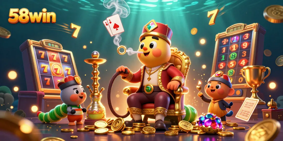 Experience the dynamic thrill of 58win with slot reels and vibrant casino elements.