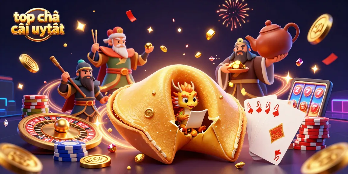 Experience thrilling gaming with top nhà cái uy tín highlighted in this vibrant casino illustration.