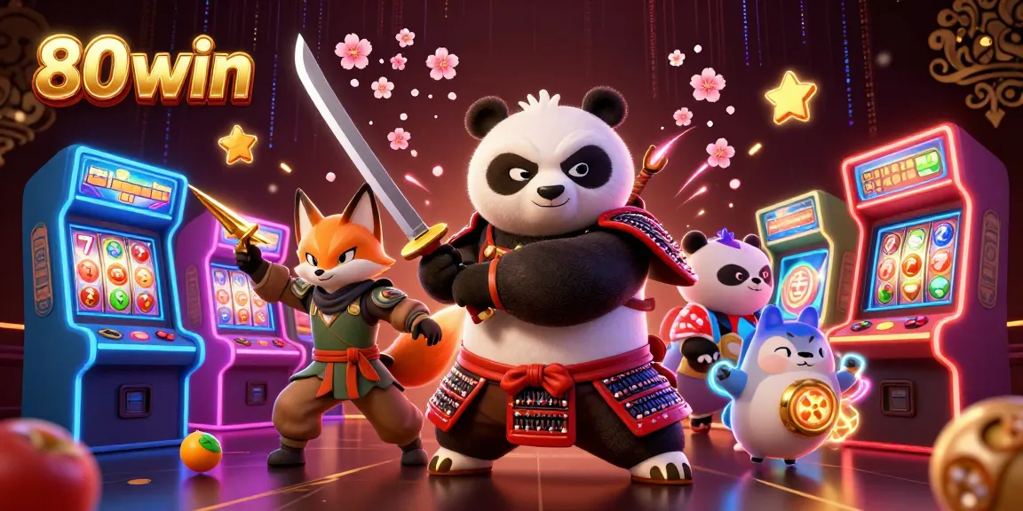 Join the excitement at 80win with thrilling slot games, samurai panda, and energetic gameplay!