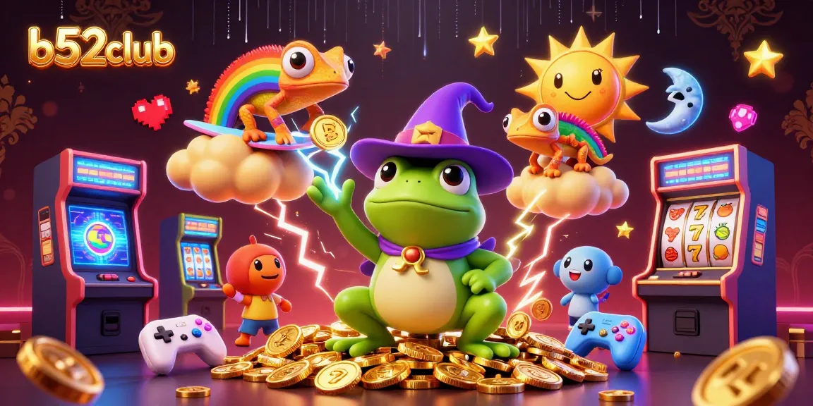B52club engages players with exciting slot gameplay, featuring golden coins and vibrant characters.