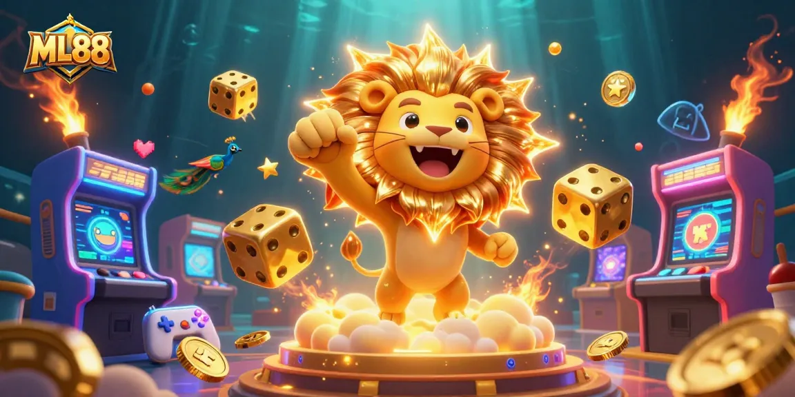 Engage in exhilarating games at ML88 featuring vibrant 3D characters and casino elements.