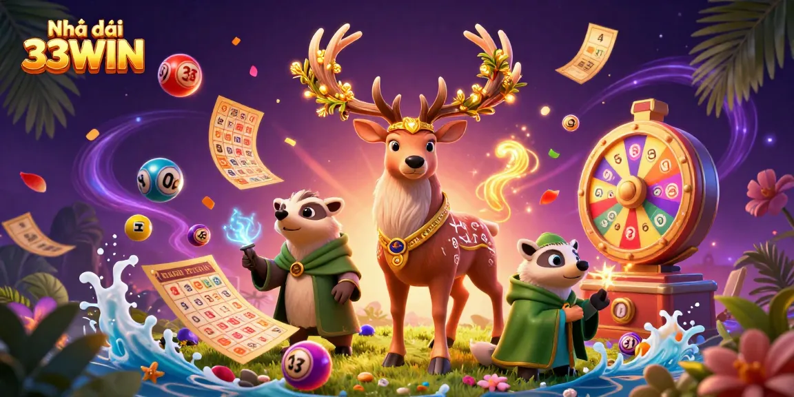 Experience thrilling gaming at Nhà cái 33WIN with vibrant lottery elements and rich visuals