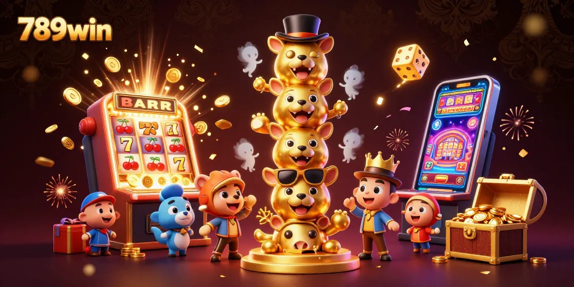 Exciting gameplay action at 789win with bursting jackpots and lively casino game elements.