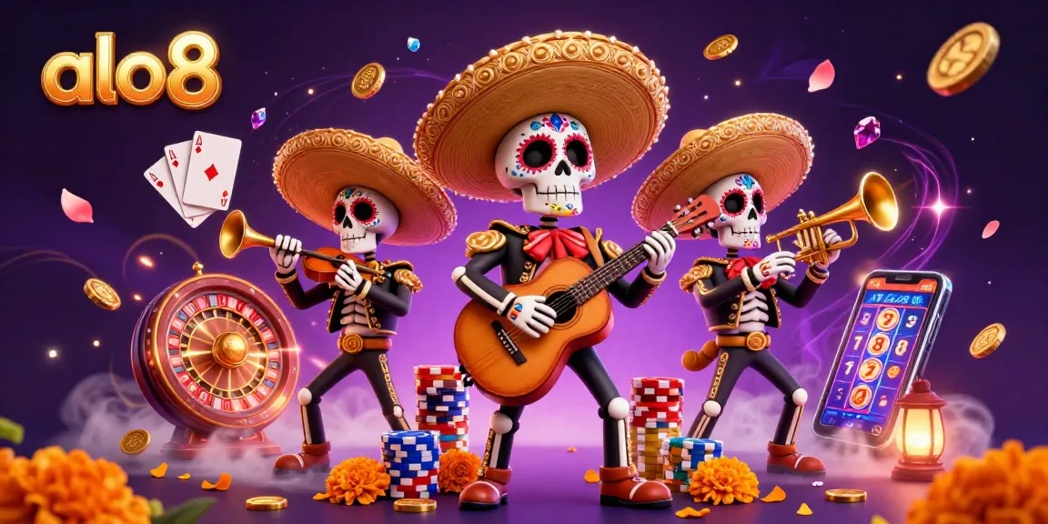 Spin the wheel and win big with alo8's vibrant casino illustration featuring a mariachi band.