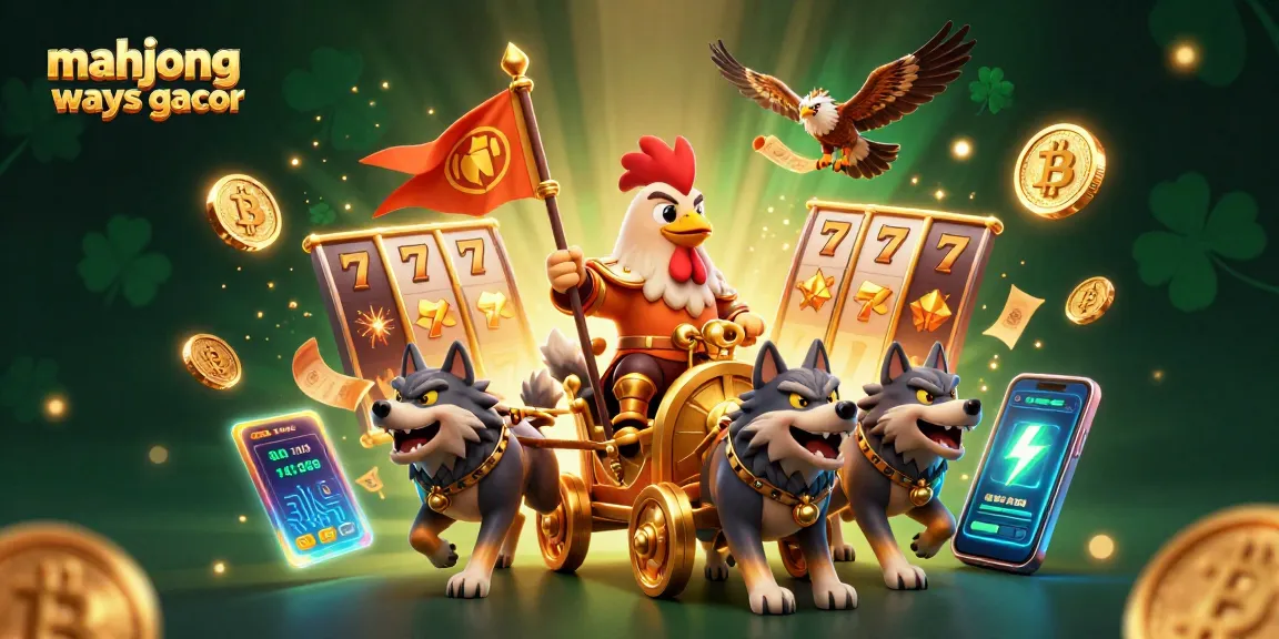 Experience the thrill of mahjong ways gacor with vibrant slot elements and a dynamic casino action scene.