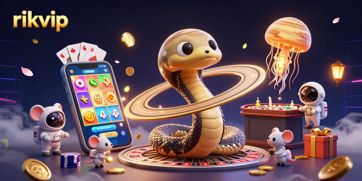 Experience thrilling bets at rikvip with a vibrant cosmic dealer in a dazzling casino scene.