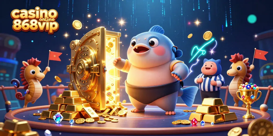 Experience the vibrant energy of casino online 868vip in a dynamic underwater scene filled with treasure and excitement.