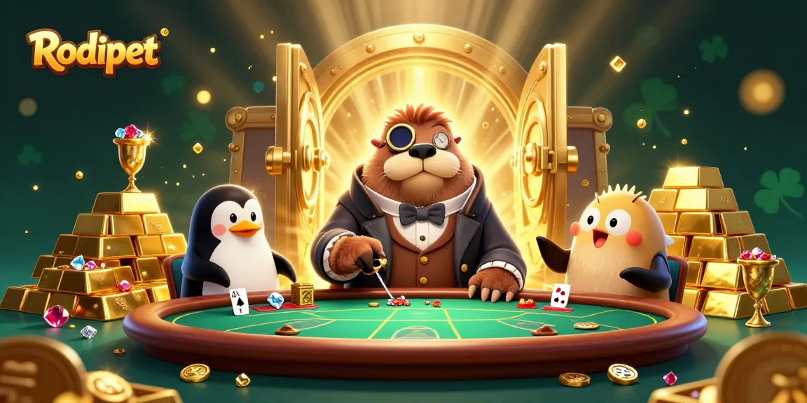 Rodipet energizes poker gameplay with a jolly walrus, penguin dealer, and pufferfish bluffing