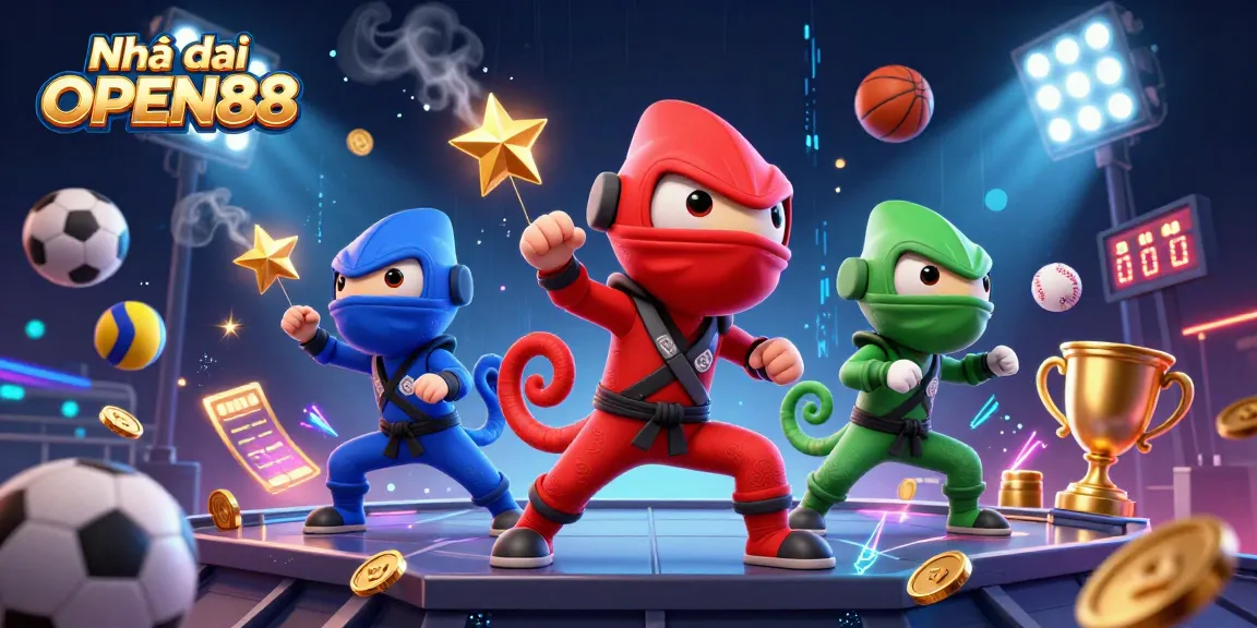 Engage with Nhà cái OPEN88 and discover thrilling casino action featuring dynamic characters and sports elements.