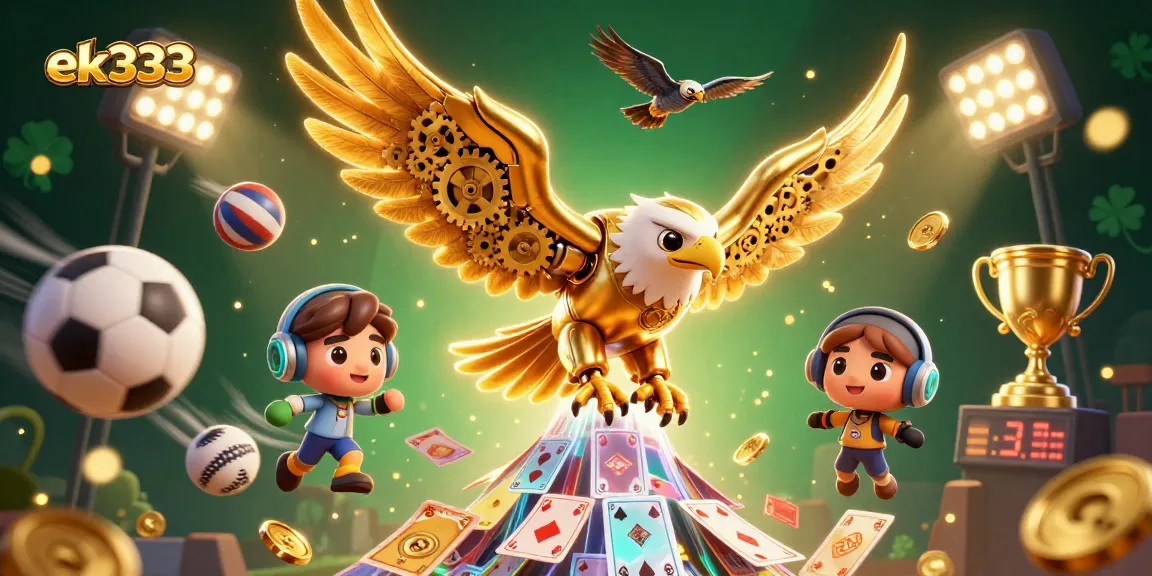 Compete with ek333 for thrilling casino wins in a vibrant, engaging digital gaming illustration.