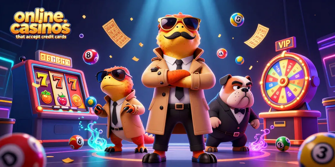 Experience excitement at online casinos that accept credit cards with vibrant games and dynamic elements in a thrilling scene.
