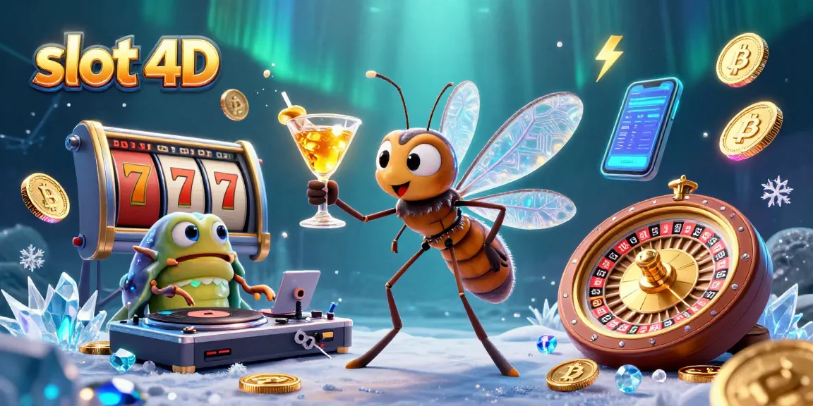 Playing the exciting slot 4D game with vibrant cartoon characters and rich casino elements.