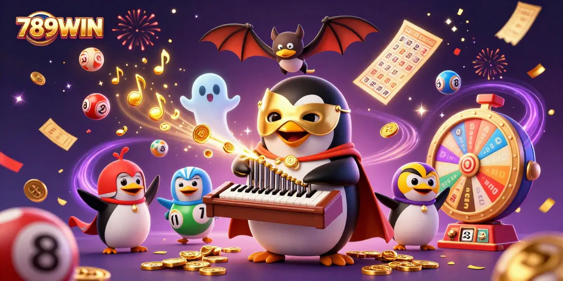 Experience thrilling wins with 789WIN's vibrant 3D animation showcasing exciting casino elements like coins and lottery balls.