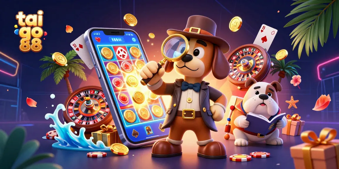Experience the vibrant world of tai go 88 as a detective uncovers treasure amidst colorful slot games.