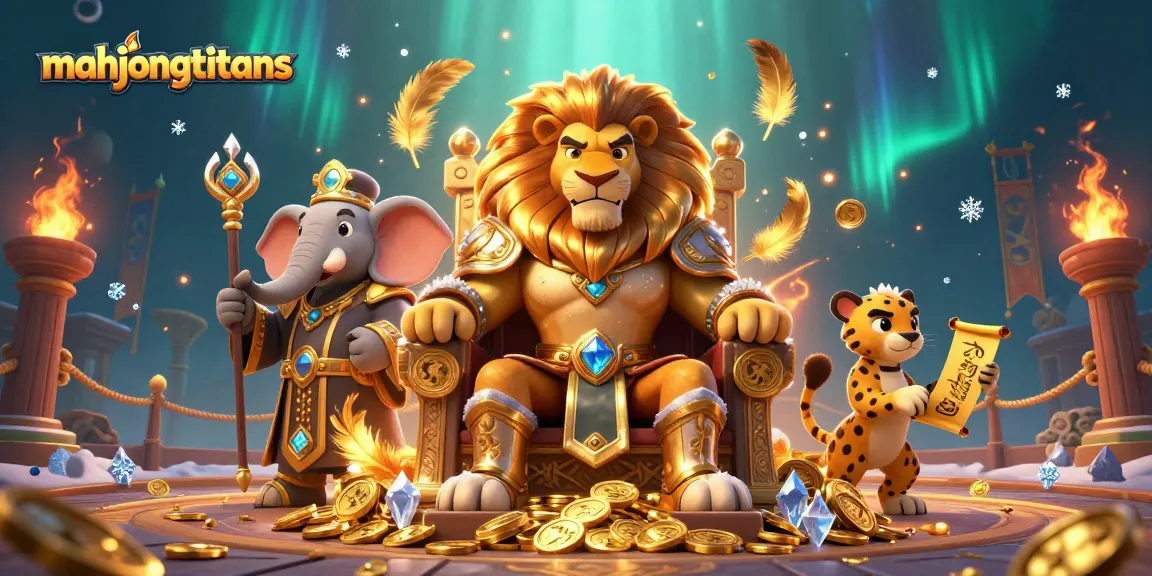 Engage with mahjongtitans in a vibrant, dynamic casino scene featuring legendary characters and rich gaming elements.