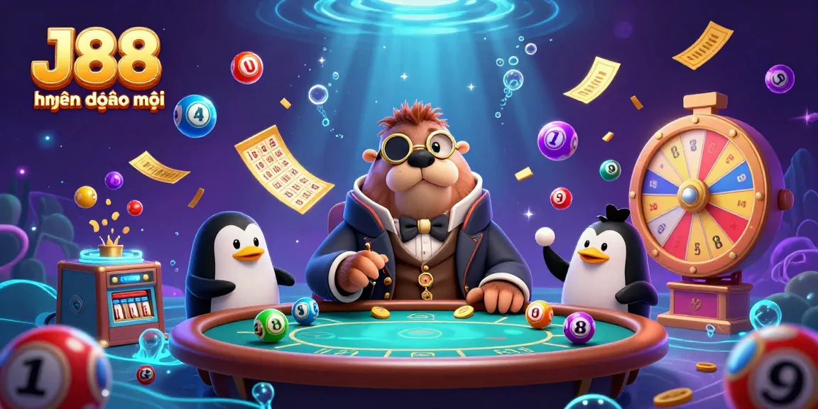 Engage in thrilling gaming experiences at J88 hiện đang mở amidst colorful lottery elements.